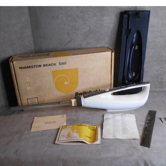 Vintage Hamilton Beach Scovill Switchable Electric Knife w/Box & Mount 293 Works - Picture 1 of 11